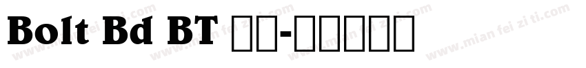 Bolt Bd BT 字体字体转换